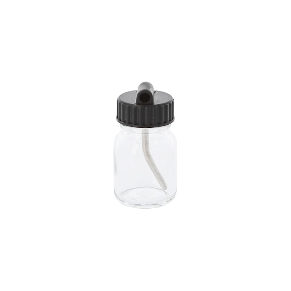 SATA glass beaker 25 ml, with plug-in lid for SATAjet 20, minijet 3000 16295 - Glass beaker