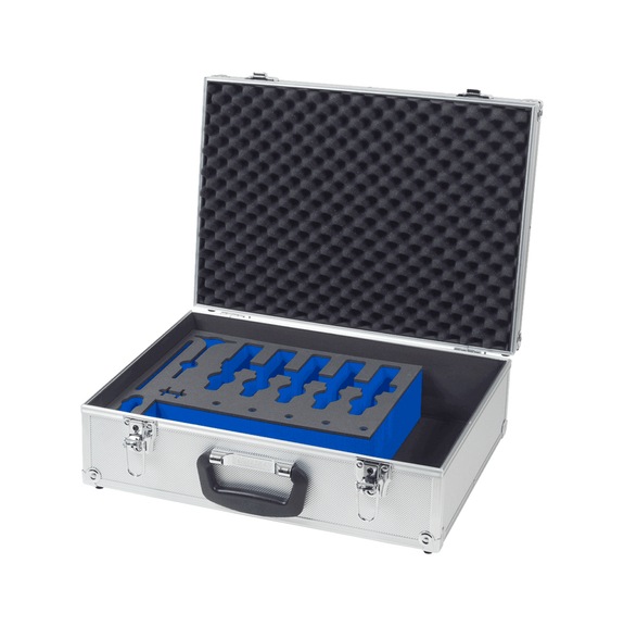 SATA Koffer 45 x 33 x 15 cm inkl.Einlagen für 5 Lackierpistolen Aluminium 174128 - Lackierpistolenkoffer