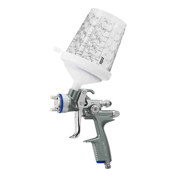 SATA gravity feed cup gun SATAjet 100 B F RP nozzle 1.4 0.9 l multi-purpose cup 189613 - Spray gun SATAjet 100 B