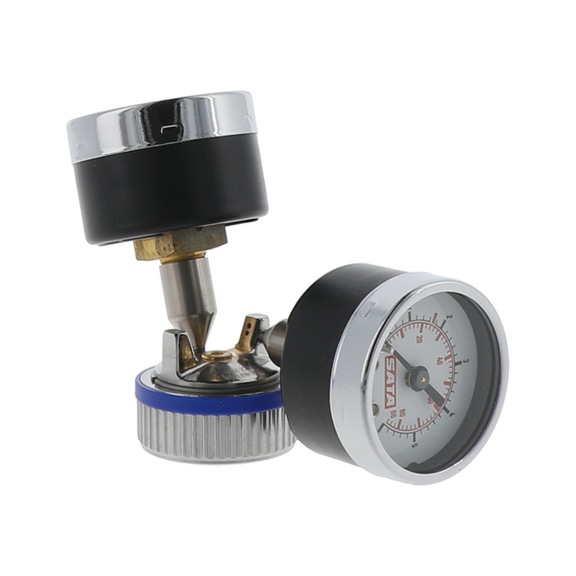 SATA test air nozzle 0.8 - 1.2 with 2 pressure gauges for SATAminijet 4400 B RP SR 206474 - Manual pressure measurement