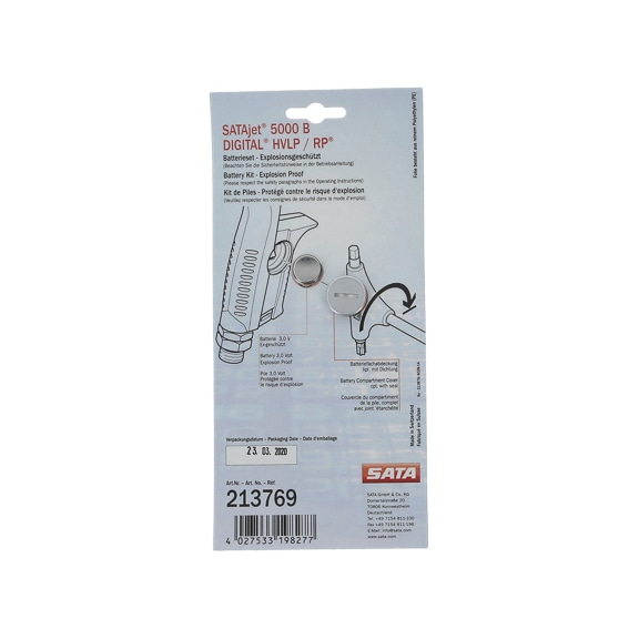 SATA akkumulátor készlet SATAjet 5000 sorozatú DIGITAL 213769 - BatterySet