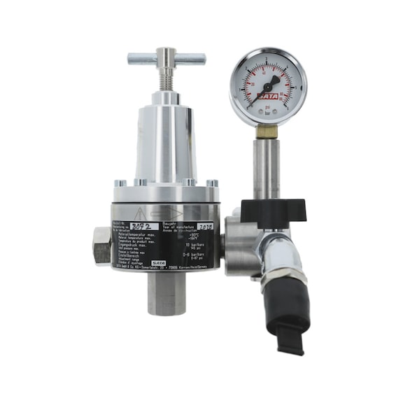 SATA material fine pressure regulator, manual toggle, 1 gun connection 24422 - Further accessories for pneumatic tools