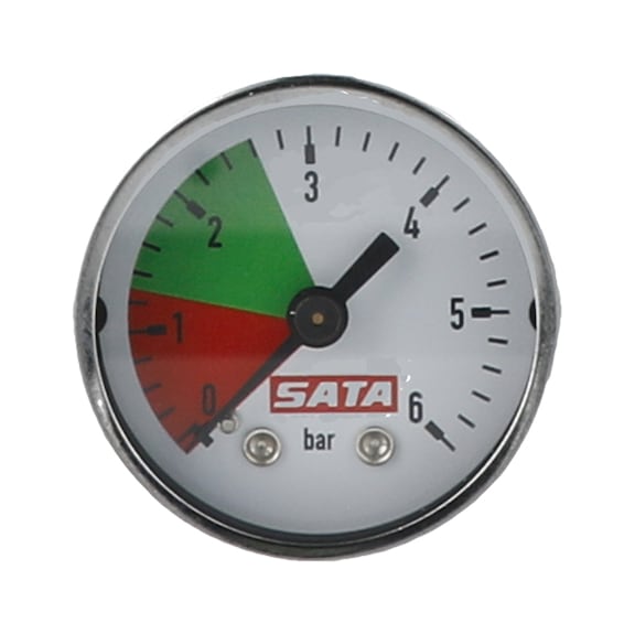 SATA nyomásmérő 0-6 bar, 40 mm zöld tartomány 1,3-2,6 bar 25064 - A légzésvédelem egyéb tartozékai