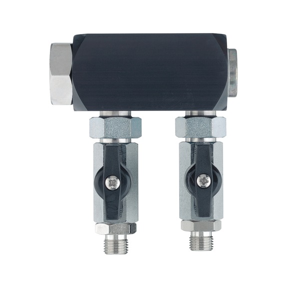SATA outlet strip with ball valves 2 x 1/4 inch external thread 59295 - Further accessories for filter technology