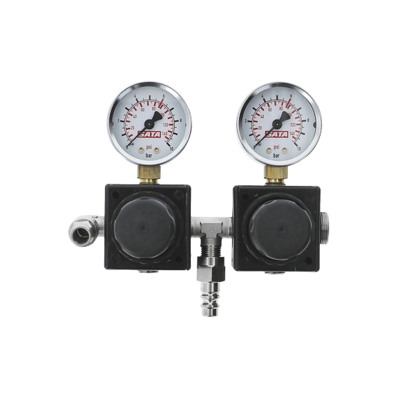 SATA double pressure reducer with pressure gauge 0-10 bar for SATA vario top spray 82107 - Other spare parts