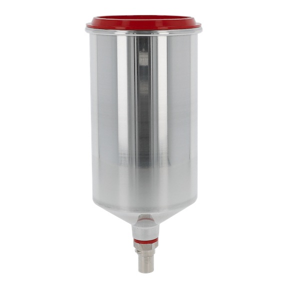 SATA aluminum reusable cup 1.0 l with QCC without fine thread 96685 - Reusable flow cups made of aluminum