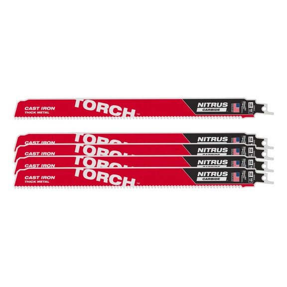 MILWAUKEE Reciprocating saw blade300x10 mm TORCH NITRUS HM 5 pieces 48006553 - Saw blade for reciprocating saw