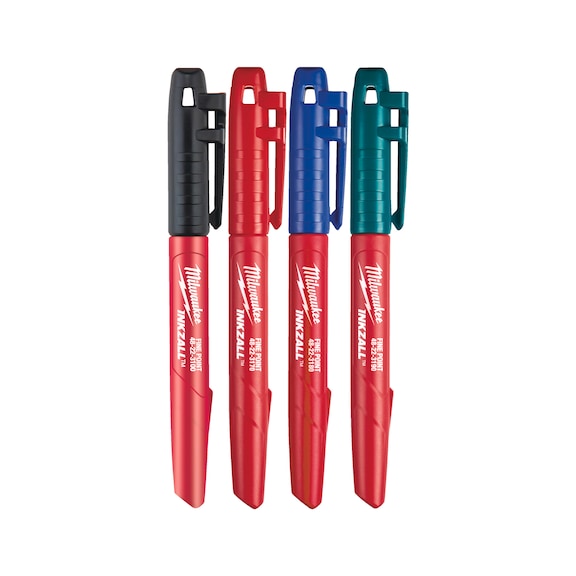 MILWAUKEE Permanent Marker Stylus SNP Fine Point-Set 4PC 48223106 - Permanent marker