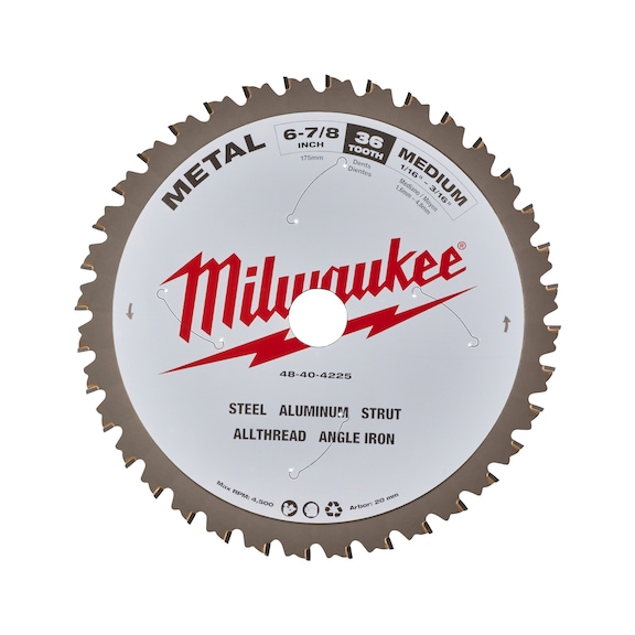 MILWAUKEE Circular saw blade 174/20 mm 36T metal 48404225 - Circular saw blade (machine)