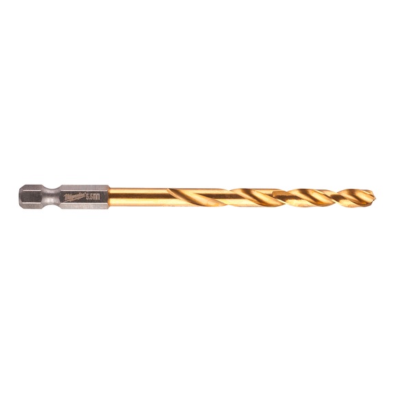 MILWAUKEE Shockwave HSS-G TiN 5.5 mm metal drill bit 1 piece 48894764 - Twist drill with straight shank