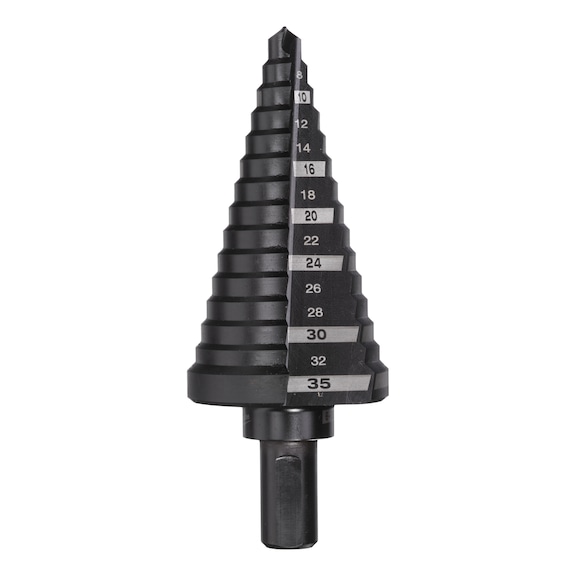 MILWAUKEE step drill 6-35 mm / 2 and 3 mm steps 48899335 - Step drill (non-detachable cutting edges)