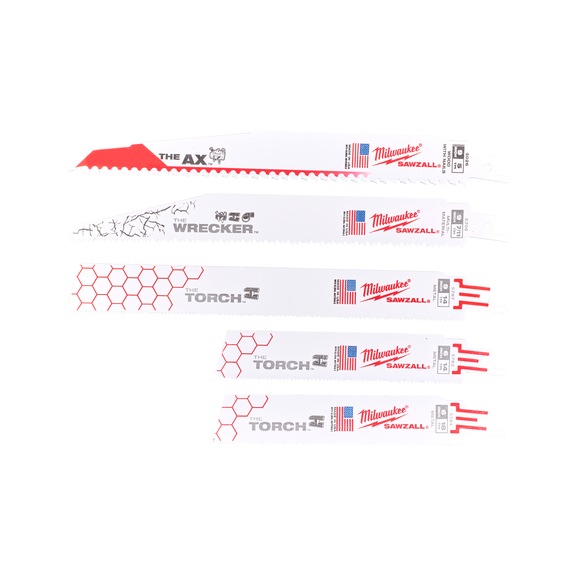 MILWAUKEE Reciprocating saw blade set 5 ST 49222205 - Saw blade for reciprocating saw