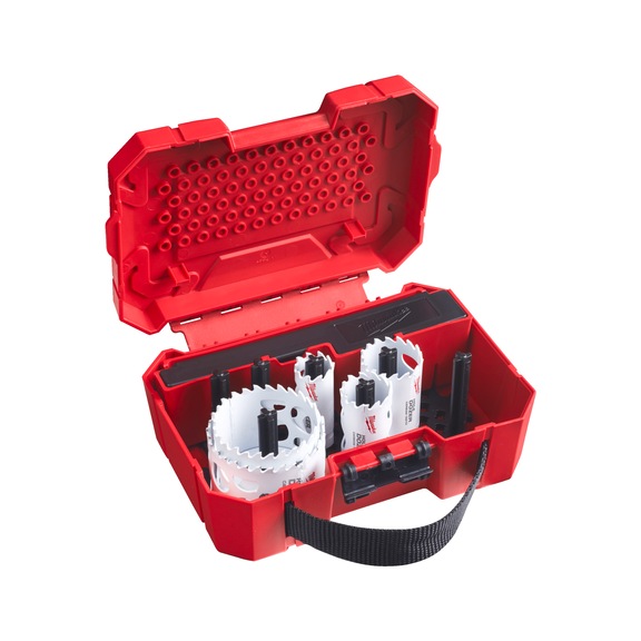 MILWAUKEE Hole saw set carbide-tipped 9-piece 49223079 - Hole saw (non-detachable cutting edges)