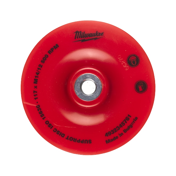 MILWAUKEE Sanding disc plastic 125 mm 14.2 mm 4932345761 - Grinding tool with diamond or boron nitride with bore