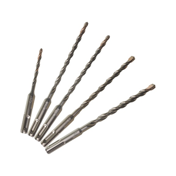 MILWAUKEE Hammerbohrerkassette SDS-Plus 5-teilig M2 4932352834 - Hammerbohrer-Set