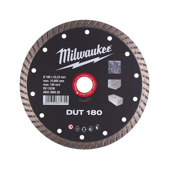 MILWAUKEE Diamond cutting disc DUT180 4932399528 - Abrasive cutting disc