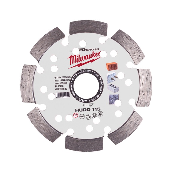 MILWAUKEE Diamond cutting disc Speedcross HUDD115 4932399819 - Abrasive cutting disc