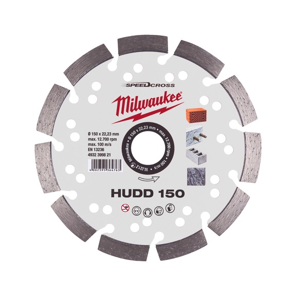 MILWAUKEE Diamond cutting disc Speedcross HUDD150 4932399821 - Abrasive cutting disc