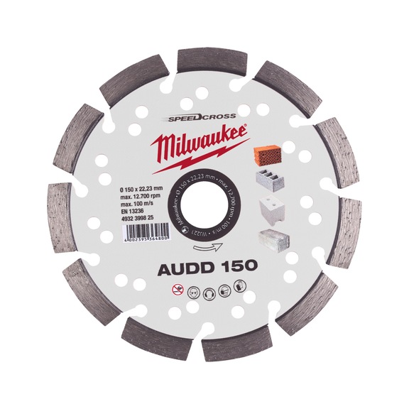 MILWAUKEE Diamond cutting disc Speedcross AUDD150 4932399825 - Abrasive cutting disc