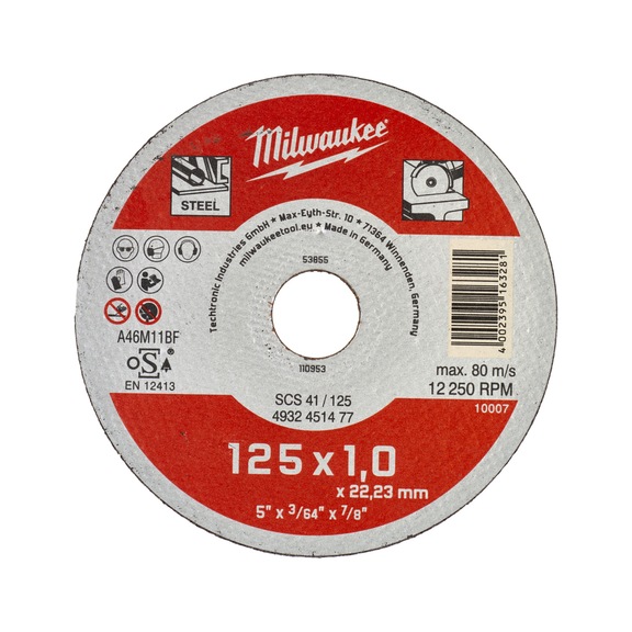 MILWAUKEE Metalltrennscheibe125x1 mm Contractor 200 Stück 4932451478 - Trennschleifscheibe