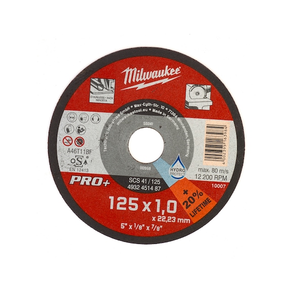 MILWAUKEE Metalltennscheibe 125x1 mm PRO-Plus 200 Stück 4932451488 - Trennschleifscheibe