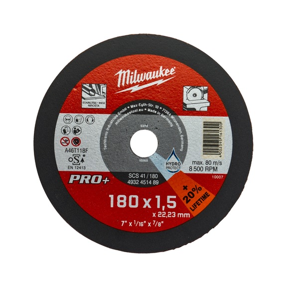 MILWAUKEE metal cutting disc 180x1.5 mm PRO-Plus 4932451489 - Abrasive cutting disc