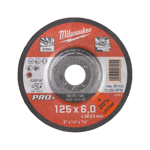 MILWAUKEE Schruppscheibe 125x6 mm PRO-Plus 4932451502 - Trennschleifscheibe