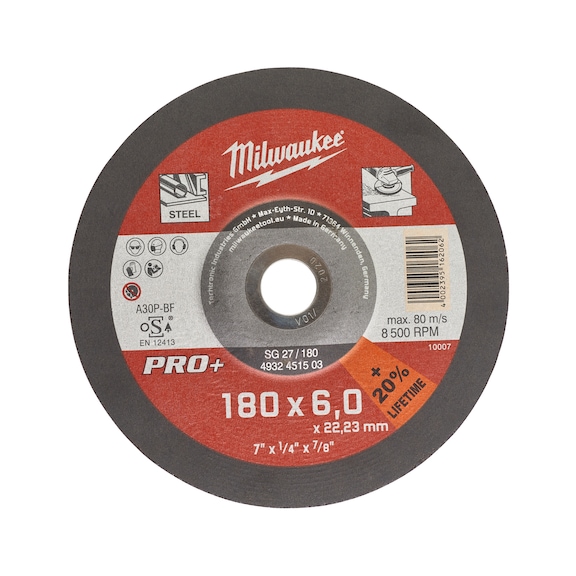 MILWAUKEE Schruppscheibe 180x6 mm PRO-Plus 1-Stück 4932451503 - Trennschleifscheibe
