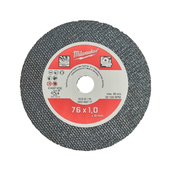 MILWAUKEE metal cutting disc SCS41 76 mm 5 pieces 4932464717 - Abrasive cutting disc