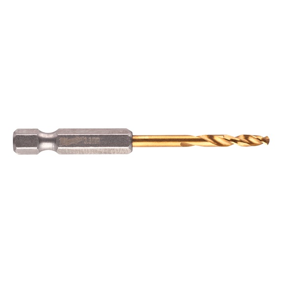 MILWAUKEE Metal drill Shockwave HSS-G TiN 3.3 mm 2 pieces 4932471089 - Twist drill with straight shank