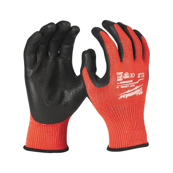 MILWAUKEE cut protection gloves class 3 L/9 4932471421 - Five-finger gloves
