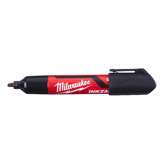 MILWAUKEE Permanent marker wedge tip L black 1 piece 4932471555 - Permanent marker