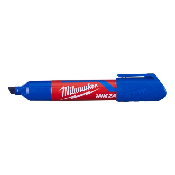 MILWAUKEE Permanent marker wedge tip L blue 1 piece 4932471557 - Permanent marker