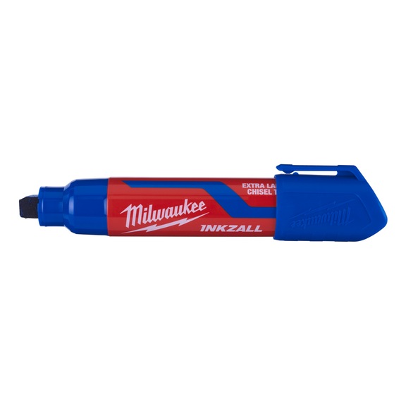 MILWAUKEE Permanent Marker wedge tip XL blue 1 piece 4932471561 - Permanent marker