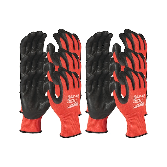 MILWAUKEE cut protection gloves class 3 XXL/11 12 pairs 4932471621 - Five-finger gloves