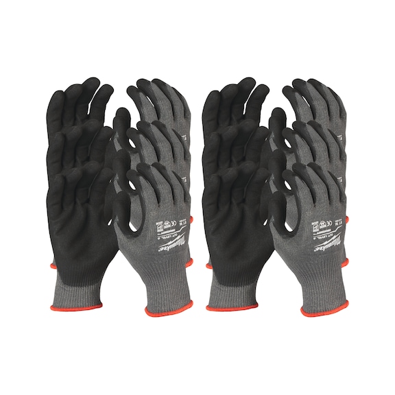 MILWAUKEE cut protection gloves class 5 L/9 12 pairs 4932471623 - Five-finger gloves