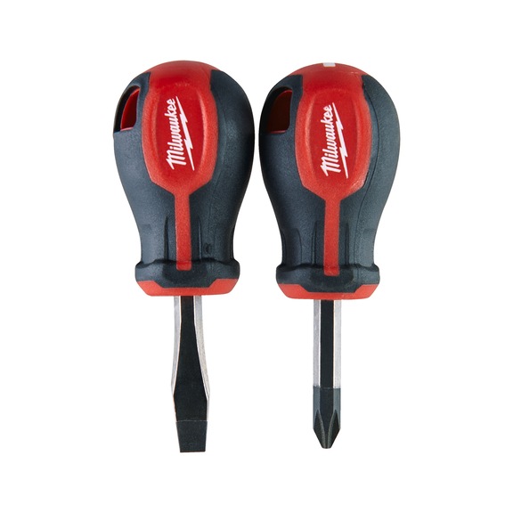 MILWAUKEE Screwdriver Tri-Lobe Set Stubby 2 pieces 4932471810 - Slotted screwdriver