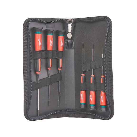MILWAUKEE fine screwdriver set TX 6-piece 4932471870 - Slotted screwdriver