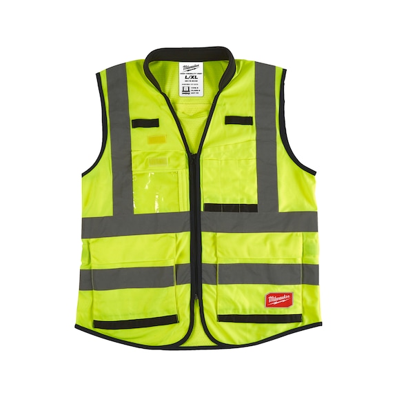 MILWAUKEE High visibility waistcoat Premium yellow L/XL 4932471896 - High visibility waistcoat