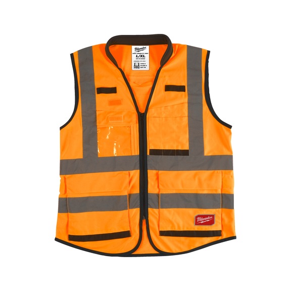 MILWAUKEE High visibility waistcoat Premium orange 2XL/3XL 4932471900 - High visibility waistcoat