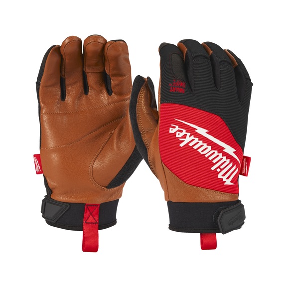 MILWAUKEE work gloves leather hybrid M/8 1 pair 4932471912 - Five-finger gloves
