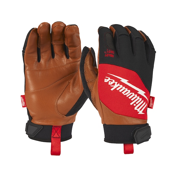 MILWAUKEE work gloves leather hybrid XL/10 1 pair 4932471914 - Five-finger gloves