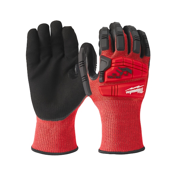MILWAUKEE cut protection gloves class 3 L/9 impact resistant 1 pair 4932478128 - Five-finger gloves