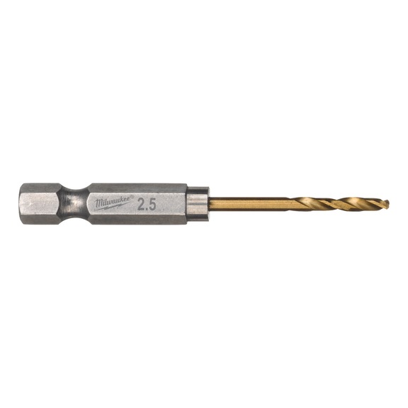 MILWAUKEE Metal drill Shockwave HSS-G TiN 2.5 mm 10 pieces 4932478175 - Twist drill with straight shank