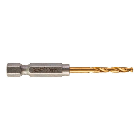 MILWAUKEE Metal drill Shockwave HSS-G TiN 3.0 mm 10 pieces 4932478176 - Twist drill with straight shank