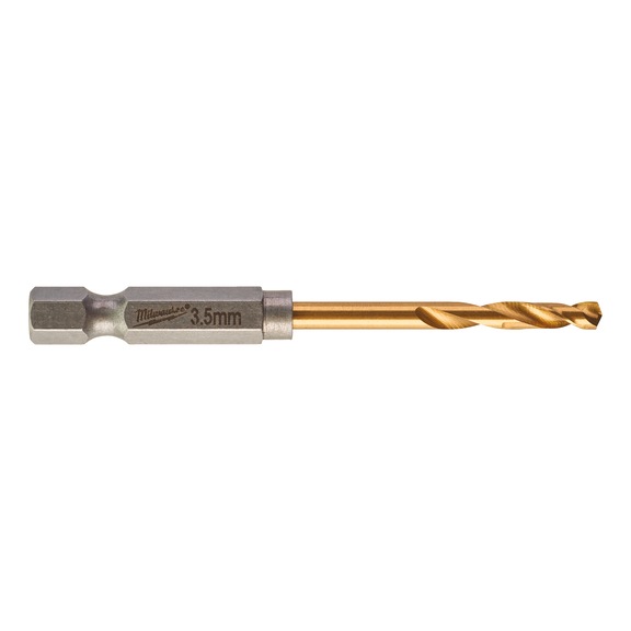 MILWAUKEE Metal drill Shockwave HSS-G TiN 3.5 mm 10 pieces 4932478177 - Twist drill with straight shank