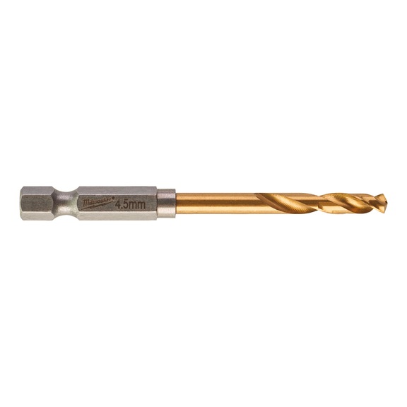 MILWAUKEE Metal drill Shockwave HSS-G TiN 4.5 mm 10 pieces 4932478179 - Twist drill with straight shank