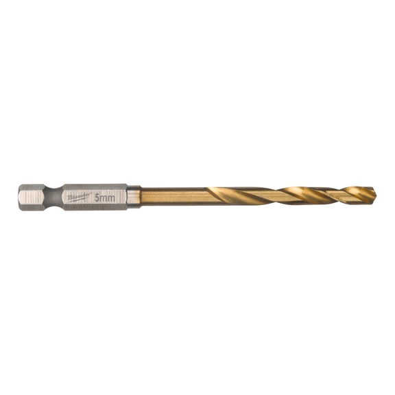 MILWAUKEE Metal drill Shockwave HSS-G TiN 5.0 mm 10 pieces 4932478180 - Twist drill with straight shank