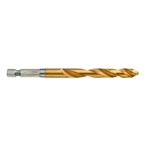 MILWAUKEE Metallbohrer Shockwave HSS-G TiN 8,0 mm 5 Stück 4932478183 - Spiralbohrer mit Zylinderschaft