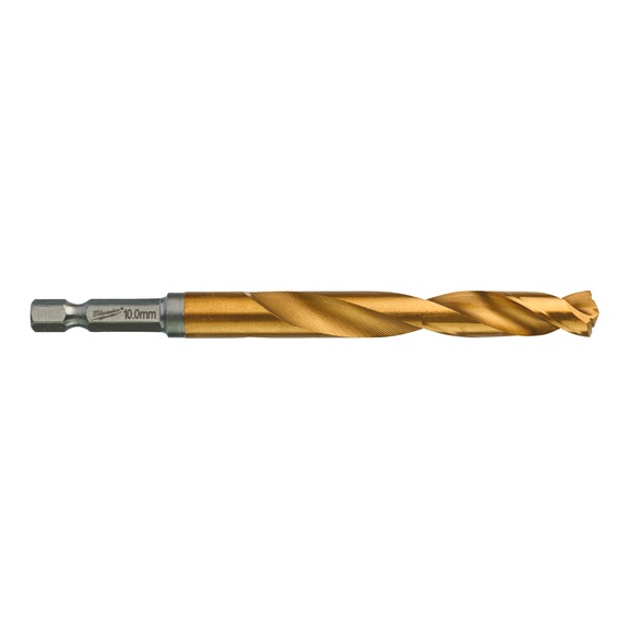MILWAUKEE Metal drill Shockwave HSS-G TiN 10.0 mm 5 pieces 4932478184 - Twist drill with straight shank